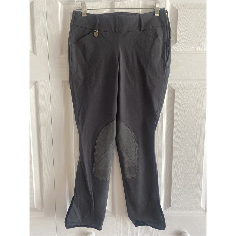 Pikeur Victory Breeches Womens 40 Gray Knee Patch Equestrian Horse Riding Pants